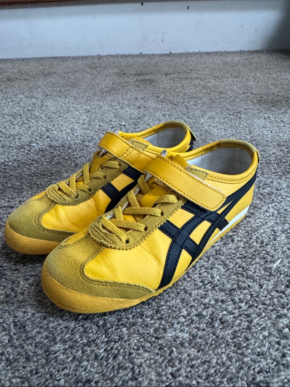Onitsuka Tiger by Asics Kids' Yellow with Black Accent Sneakers
